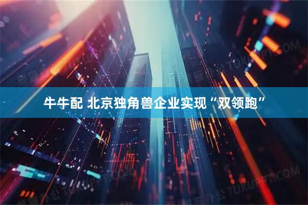 牛牛配 北京独角兽企业实现“双领跑”